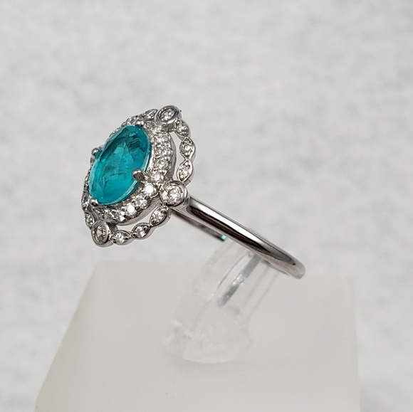 Antique Style Paraíba Tourmaline Ring - Picture 4 of 9